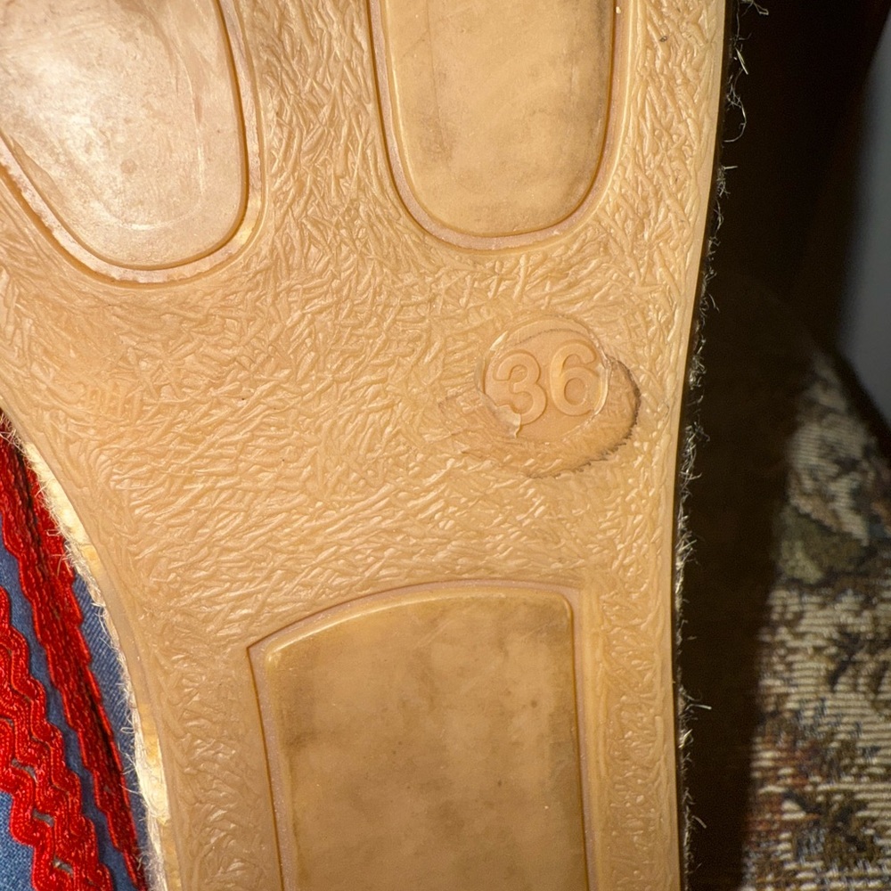 BODEN Violette Espadrilles in Chambray and Red Pop Ric Rac, sz 36 EU - Picture 14 of 16